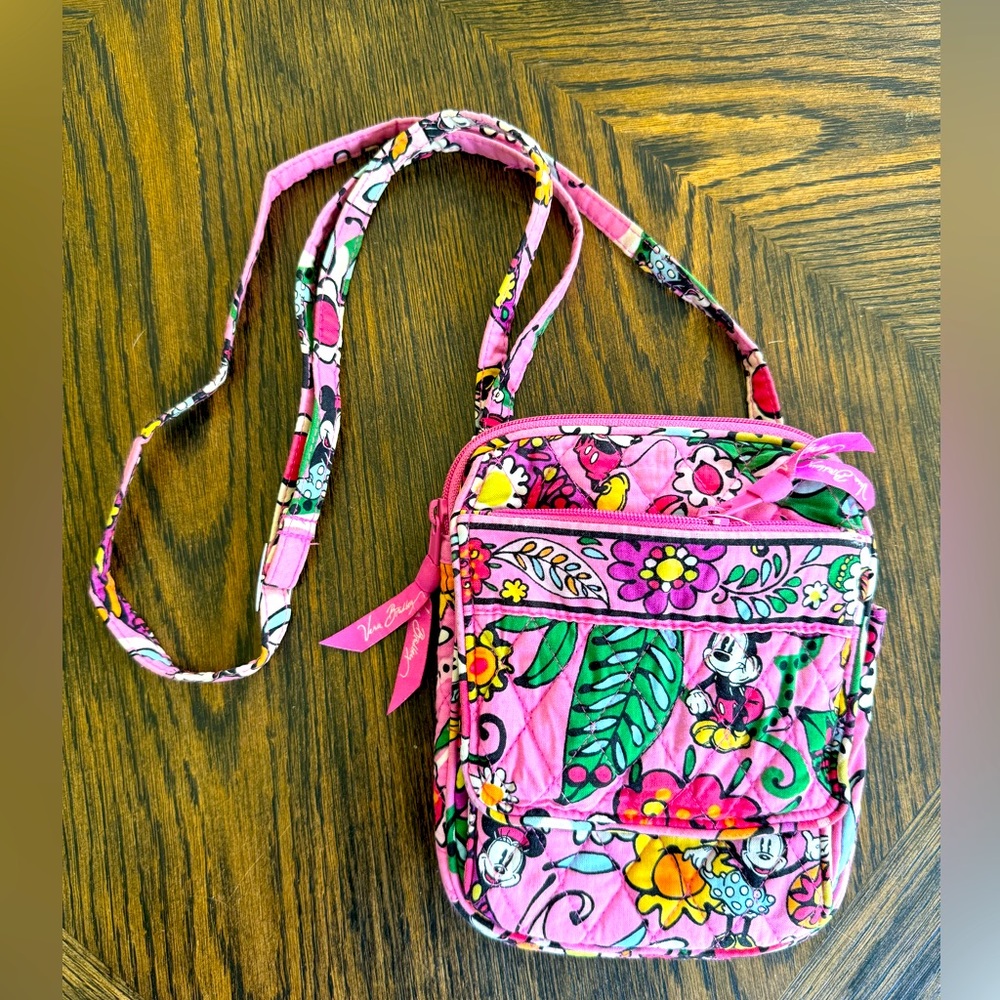 Vera Bradley Disney Just Mousing Around retired print crossbody bag pink